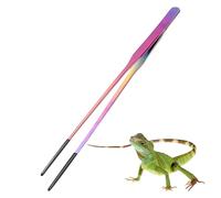 Yonuaret Pinces d'alimentation pour Reptiles - Pinces Droites et Courbes | Bout en Silicone Antidérapant pour Lézards, Serpents, Araignées, Aquarium Et Aquatiques