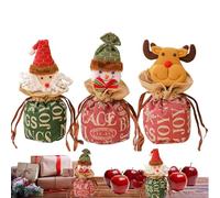 Yonuaret Sacs De | Pochette de Dessin Animé 3 Pièces,Sacs De En Tissu - Pour Sapin Anniversaire Bébé Fête Vacances Bonbons