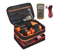 Yonuaret Trousse De Test Électrique | Trousse de Transport pour Outils de Circuit Électrique - Organisateur Étanche Double Couche pour Multimètre Pince et Fils