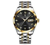 YONY 2022 Top Marque de Luxe Hommes Montre 30m étanche Date Horloge mâle Sport Montres Hommes Quartz décontracté Montre-Bracelet-Or Noir