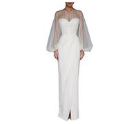 YonYeHong Robe De Mariée en Dentelle Enveloppe Enveloppe Hip Robe Nuptiale Robes De Soirée De Soirée De