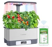Yoocaa Potager Intérieur Hydroponie Kit Complet avec LED et Minuterie Automatique, Jardin Hydroponique Contrôlé par APP, Herbes Réglable pour Maison et Cuisine, 8 Pods (Hauteur Max 45cm)