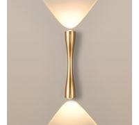 YOOCHUENG Applique de Haut en Bas Lampes Murales LED Dorées Modernes et Créatifs Applique Murale Abat Jour Mural en Métal pour Garage,Jardin Proch,Chambre à Coucher,A Côté[Lumière Chaude,35CM]