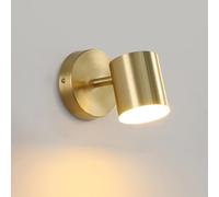 YOOCHUENG Applique Murale Chambre Dorée,Lampe de Lecture,Pivotante à 350° | Filaire Permanente à Percer,Éclairage Tricolore (Chaud/Blanc/Neutre),Orientable à 90°,Applique Murale Moderne pour Chevet