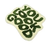 YOOCHUENG Tapis Salle de Bain Vert,Tapis You Look Good Absorbant (54x64cm)