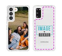 YOOCUSTOM Coque Personnalisable pour Samsung Galaxy S22 S21 S20 FE S10 S9 Note 8 9 10 20 Ultra Plus 5G, Personnalisée Cover Etui Antichoc Transparente Housse Photo Image Texte Nom(HIC-P1)