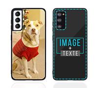 YOOCUSTOM Coque Personnalisable pour Samsung Galaxy S24 S23 S22 S21 S20 FE S10 S9 S8 Note 8 9 10 20 Ultra Plus 5G, Personnalisée Cover Etui Housse Verre Trempe Photo Image Texte Nom(GHS-P1)