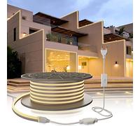 YOODI 5M Ruban LED, 220V Neutre Bandeau LED Lumineuse Flexible 120 LED/M, PVC Découpable Etanche IP65 Néons Bande pour Intérieur Extérieur Décoration, Inclus Adaptateur Secteur