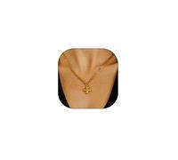 YOOESTORES82 Collier tendance avec pendentif en forme de trombone doré - Texture fondue minimaliste - Cadeau idéal pour les femmes à la mode, Short, Métal, Pas de gemme