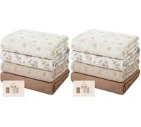 Yoofoss Couverture d’Emmaillotage pour Bébé Lot de 8 Langes de Gaze de Coton et Bambou 120x120 cm pour l’Emaillotage Couche Plaid Gigoteuse Couverture Serviette Bavoir