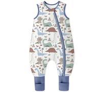 Yoofoss Gigoteuse à Pieds et Chaussettes pour Bébé 1.5 TOG Automne Printemps Coton Gigoteuse Super Doux Emmaillotage Sac de Couchage 100 cm pour Bébé Garçons Filles 4-6 Ans