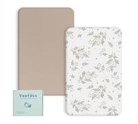 Yoofoss Lot de 2 Draps Housse Bebe 60x120 cm 100% Microfibre Respirante Protégé Matelas Ajustable Protection de lit Matelas Bébé Amovible y Lavable pour Lit Berceau et Matelas