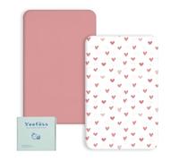 Yoofoss Lot de 2 Draps Housse Bebe 70x140 cm 100% Microfibre Respirante Protégé Matelas Ajustable Protection de lit Matelas Bébé Amovible y Lavable pour Lit Berceau et Matelas