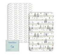 Yoofoss Lot de 2 Draps Housse Bebe 70x140 cm 100% Microfibre Respirante Protégé Matelas Ajustable Protection de lit Matelas Bébé Amovible y Lavable pour Lit Berceau et Matelas