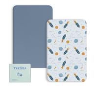 Yoofoss Lot de 2 Draps Housse Bebe Microfibre Respirante Protégé Matelas Ajustable Protection de lit Matelas Bébé Amovible y Lavable 50x89 cm 50x90 cm 55x90 cm pour Lit Berceau et Matelas
