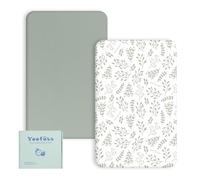 Yoofoss Lot de 2 Draps Housse Bebe Microfibre Respirante Protégé Matelas Ajustable Protection de lit Matelas Bébé Amovible y Lavable 50x89 cm 50x90 cm 55x90 cm pour Lit Berceau et Matelas