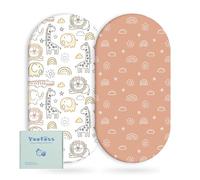Yoofoss Lot de 2 Draps Housse Bebe Microfibre Respirante Protégé Matelas Ajustable Protection de lit Matelas Bébé Amovible y Lavable 38x77 cm 41x81 cm 40x90 cm pour Lit Berceau et Matelas