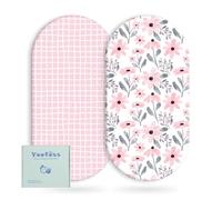 Yoofoss Lot de 2 Draps Housse Bebe Microfibre Respirante Protégé Matelas Ajustable Protection de lit Matelas Bébé Amovible y Lavable 38x77 cm 41x81 cm 40x90 cm pour Lit Berceau et Matelas