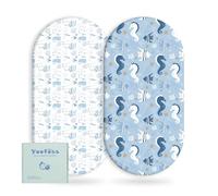 Yoofoss Lot de 2 Draps Housse Bebe Microfibre Respirante Protégé Matelas Ajustable Protection de lit Matelas Bébé Amovible y Lavable 38x77 cm 41x81 cm 40x90 cm pour Lit Berceau et Matelas