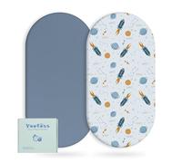 Yoofoss Lot de 2 Draps Housse Bebe Microfibre Respirante Protégé Matelas Ajustable Protection de lit Matelas Bébé Amovible y Lavable 38x77 cm 41x81 cm 40x90 cm pour Lit Berceau et Matelas