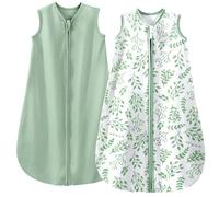 Yoofoss Lot de 2 Gigoteuse d'été pour Bébé Sac de Couchage de 100% Coton 0.5 TOG Gigoteuse Ete Emmaillotage Bebe 84 cm pour Nouveau-né Garçons Filles 12-18 Mois