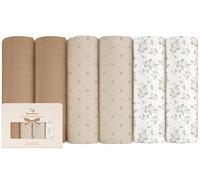 Yoofoss Lot de 6 Langes Bébé en Mousseline de Coton et Bambou Carrés de Mousseline 70x70 cm Langes Enveloppante, Couverture emmaillotage, Bavoir pour Nouveaux-nés Fille et Garçon