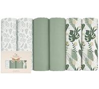 Yoofoss Lot de 6 Langes Bébé en Mousseline de Coton et Bambou Carrés de Mousseline 70x70 cm Langes Enveloppante, Couverture emmaillotage, Bavoir pour Nouveaux-nés Fille et Garçon