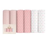 Yoofoss Lot de 6 Langes Bébé en Mousseline de Coton et Bambou Carrés de Mousseline 70x70 cm Langes Enveloppante, Couverture emmaillotage, Bavoir pour Nouveaux-nés Fille et Garçon