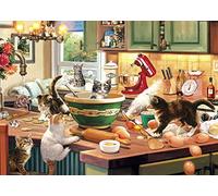 yoofun Puzzle de 1000 pièces - Puzzle impossible Hard Challenge pour adultes - Chats de cuisine