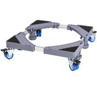 YOOGAA Mini support de réfrigérateur réglable pour machine à laver, sèche-linge, réfrigérateur, socle à linge avec 4 pieds solides et roues jumelles