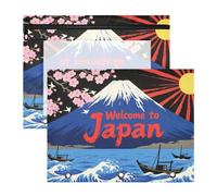 Yoogain Adorable trousse à crayons 3 trous pour classeur à 3 anneaux, lot de 2 fournitures de salle de ienvenue au Japon