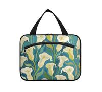 Yoogain Art Peinture à l'huile bleue Calla Lily Flower Sacs à suspendre pour femme avec crochet, sacs extensibles pour homme pour accessoires de voyage pour femme bolsas de voyage pour maquillage L
