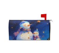 Yoogain Bonshommes de neige d'hiver décoratifs pour boîte aux lettres magnétique pour le jour du Souvenir, couverture mignonne de boîte aux lettres de Noël taille standard pour buzon