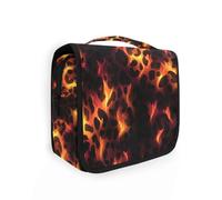 Yoogain Burning Leopard Sac de rasage pour homme de voyage avec crochet de suspension Essentials Trousse de maquillage Organiseur vertical sur pied