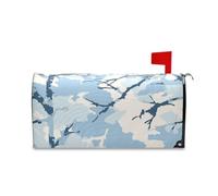Yoogain Caja de correos Décoration de boîte aux lettres pour l'hiver Motif camouflage Bleu ciel Taille standard