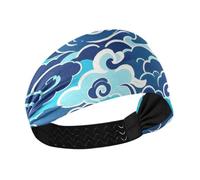 Yoogain Chinese Culture Cloud Bandeau élastique antidérapant pour femme pour la randonnée, la gym, l'entraînement, usage quotidien