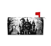 Yoogain Couverture de boîte aux lettres magnétique pour Halloween, motif château gothique, horreur, pour le jour commémoratif, unique, Pâques, taille standard, Caja de correos
