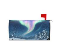 Yoogain Couverture décorative colorée Aurore blanche pour boîte aux lettres de Noël pour l'automne, couverture magnétique de taille standard pour l'automne
