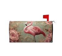 Yoogain Couverture décorative rétro de style victorien pour boîte aux lettres de Noël Motif flamant rose Taille standard Caja de correos