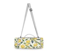 Yoogain Couverture ronde d'extérieur pour herbe - Convient à 2 adultes, accessoires d'été, couverture de randonnée anti-sable pour tapis de plage ou fête en famille, camping, fête, 147,3 cm (jaune