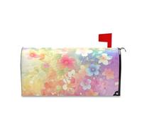 Yoogain Couvertures de boîte aux lettres décoratives à fleurs colorées magnétiques standard pour l'hiver, housses de boîte aux lettres de Noël uniques de taille standard pour buzon