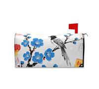 Yoogain Couvertures de boîte aux lettres décoratives de style chinois, motif fleur, oiseau, neige, magnétique, standard, pour le jour commémoratif, pour Pâques, taille standard