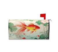 Yoogain Couvertures de boîte aux lettres décoratives en forme de poisson rouge doré pour Pâques et hiver, couverture magnétique de taille standard