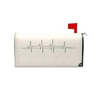 Yoogain Couvertures de boîte aux lettres décoratives pour l'automne, motif d'électrocardiogramme de médecins, couverture magnétique de taille standard pour l'automne