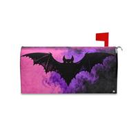 Yoogain Couvertures magnétiques de boîte aux lettres gothique, chauve-souris, violettes, noires, pour Halloween, les vacances, taille standard