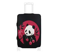 Yoogain Crazy Ranch Panda Cherry Housse de bagage élastique anti-rayures pour bagages de 45,7 à 81,3 cm, Crazy Ranch Panda Cerise, M 22-24 in