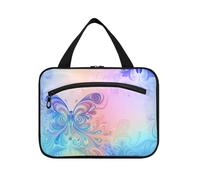 Yoogain Dreamy Colorful Vivid Butterfly Trousse de voyage à suspendre pour articles de toilette avec crochet, trousse de maquillage tendance pour accessoires pour femmes vacances bolso de maquillaje
