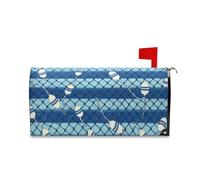 Yoogain Filet de pêche japonais bleu décoratif pour boîte aux lettres Patricks mignon couvertures d'été taille standard couverture para buzon