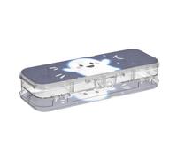 Yoogain Grande boîte de rangement transparente pour crayons avec couvercle Motif dessin animé Happy Halloween