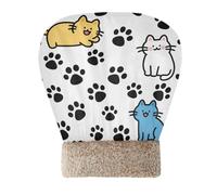 Yoogain Happy Cute Cat Sac de lit pour chat d'intérieur pour petits chiens et animaux domestiques - Nid apaisant par temps froid - Noir
